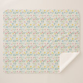 pastel garden watercolor florals sherpadecke (Vorderseite (Horizontal))