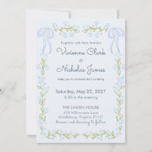 Pastel-Gartenband Blumige Hochzeitseinladung
