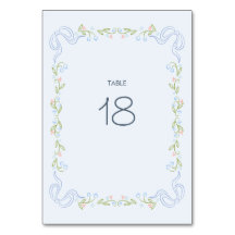 Pastel-Gartenband-Hochzeitstisch-Nummer