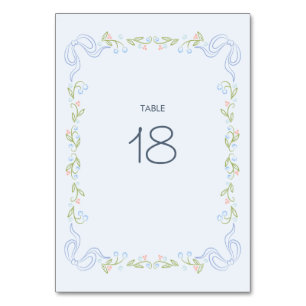 Pastel-Gartenband-Hochzeitstisch-Nummer Tischnummer