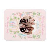 Pastel-Geburts-Faltfoto Magnet (Horizontal)