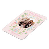 Pastel-Geburts-Faltfoto Magnet (Linke Seite)