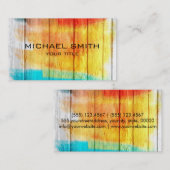 Pastel gefärbt auf Holz #4 Visitenkarte (Vorne/Hinten)
