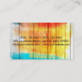 Pastel gefärbt auf Holz #4 Visitenkarte (Rückseite)