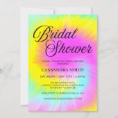 Pastel Gefärbte Krawatte Brautparty wirbeln Einladung (Vorderseite)