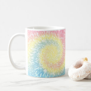 Pastel-Gefärbte Krawatte Hippy Swirl Kaffeetasse