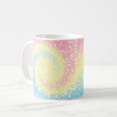 Pastel-Gefärbte Krawatte Hippy Swirl Kaffeetasse (Vorderseite Links)