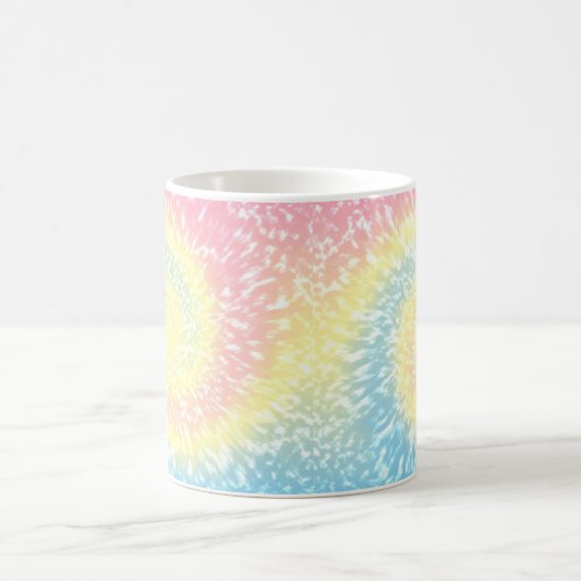 Pastel-Gefärbte Krawatte Hippy Swirl Kaffeetasse (Mittel)