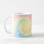 Pastel-Gefärbte Krawatte Hippy Swirl Kaffeetasse (Links)