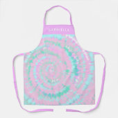 Pastel Gefärbte Krawatte Muster Pink Aqua Minze Pe Schürze (Vorderseite)