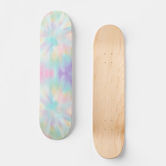 Pastel-Gefärbte Krawatte Skateboard (Vorderseite)