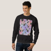 Pastel-Gefärbte Krawatte Skelettmuster Sweatshirt (Vorne ganz)