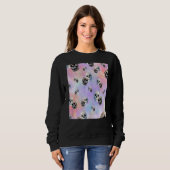 Pastel-Gefärbte Krawatte Skelettmuster Sweatshirt (Vorne ganz)