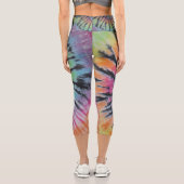 Pastel Gefärbte Krawatte Swirl Capri Leggings (Rückseite)