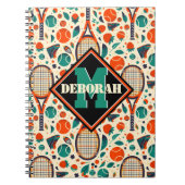 Pastel Gelb 🎾 Vintages Tennis 🎾 Notizblock (Vorderseite)