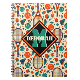 Pastel Gelb 🎾 Vintages Tennis 🎾 Notizblock