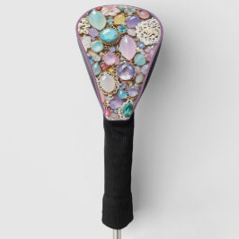 Pastel Gems And Jewels In Pinks & Purples Golf Headcover