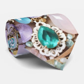 Pastel Gems And Jewels In Pinks & Purples Krawatte (Gerollt)