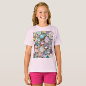 Pastel Gems And Jewels In Pinks & Purples T-Shirt (Vorne ganz)