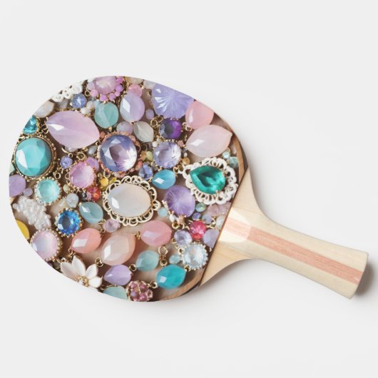 Pastel Gems And Jewels In Pinks & Purples Tischtennis Schläger (Seitenansicht)