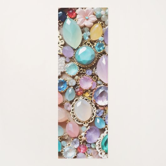 Pastel Gems And Jewels In Pinks & Purples Yogamatte (Rückseite)