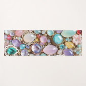 Pastel Gems And Jewels In Pinks & Purples Yogamatte (Vorderseite (Horizontal))