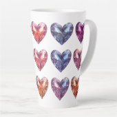 Pastel Gemstone Kristallherzen Milchtasse (Rechte Ecke)