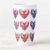 Pastel Gemstone Kristallherzen Milchtasse (Vorderseite)