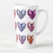 Pastel Gemstone Kristallherzen Milchtasse (Rechts)