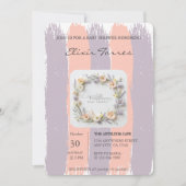 Pastel Gender Neutral Wildblume Babydusche Einladung (Vorderseite)