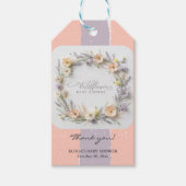 Pastel Gender Neutral Wildblume Babydusche Geschenkanhänger (Vorderseite)
