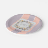 Pastel Gender Neutral Wildblume Babydusche Pappteller (Schrägansicht)