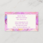 Pastel Geode Agate und Gold Visitenkarte (Rückseite)