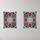Pastel Geometric Mandala Bloom Bilderwand Sets (Vorderseite)