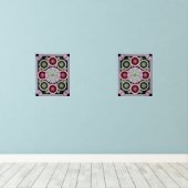 Pastel Geometric Mandala Bloom Bilderwand Sets (Holzboden)