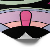 Pastel Geometric Mandala Bloom Poster (Ecke)