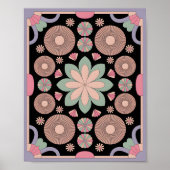 Pastel Geometric Mandala Bloom Poster (Vorne)