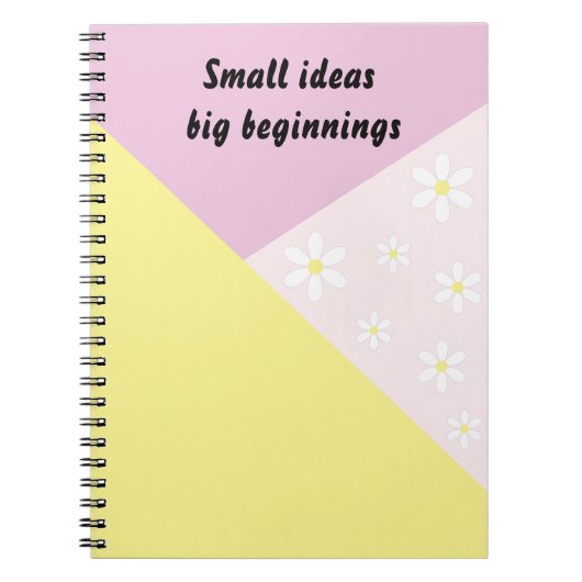 Pastel Geometric Notebook with Editable Text Notizblock (Vorderseite)