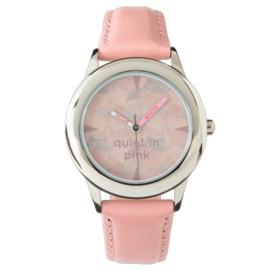 Pastel Geometric Pop | Blush Custom Kid's Armbanduhr (Vorderseite)