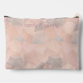 Pastel Geometric Pop | Blush Custom Large Zubehörtasche (Rückseite)