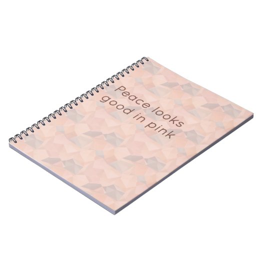 Pastel Geometric Pop | Blush Custom Notebook Notizblock (Linke Seite)