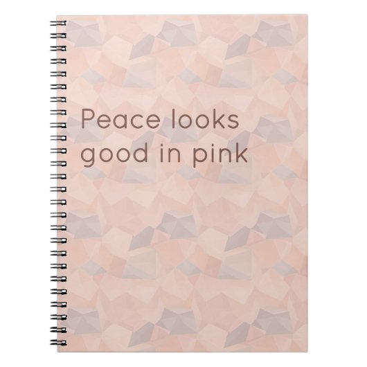 Pastel Geometric Pop | Blush Custom Notebook Notizblock (Vorderseite)