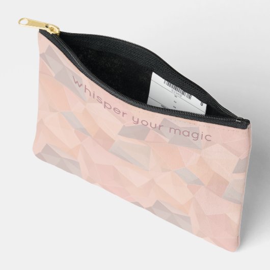 Pastel Geometric Pop | Blush Custom Small Zubehörtasche (Offen)
