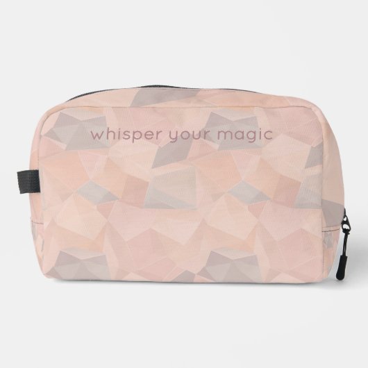 Pastel Geometric Pop | Blush Custom Toiletries Bag Waschbeutel (Vorderseite)