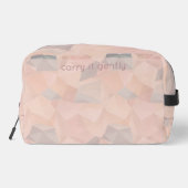 Pastel Geometric Pop | Blush Custom Toiletries Bag Waschbeutel (Rückseite)