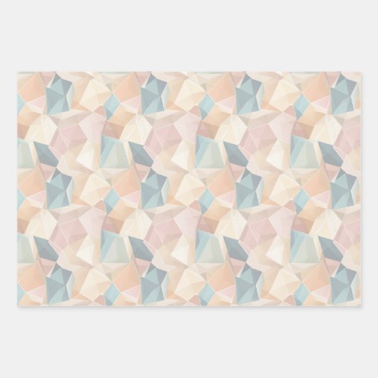 Pastel Geometric Pop | Blush Geschenkpapier Set (Vorderseite 3)