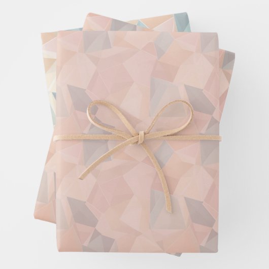 Pastel Geometric Pop | Blush Geschenkpapier Set (Beispiel)