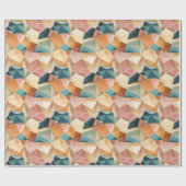 Pastel Geometric Pop | Jewel Wrapping Paper Roll Geschenkpapier (Flach)