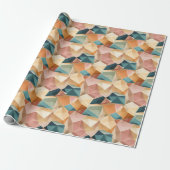 Pastel Geometric Pop | Jewel Wrapping Paper Roll Geschenkpapier (Ungerollt)