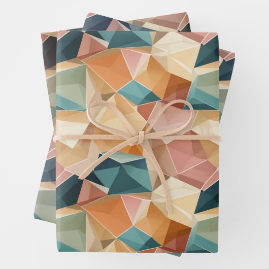 Pastel Geometric Pop | Wrapping Paper Sheets Set Geschenkpapier Set (Beispiel)